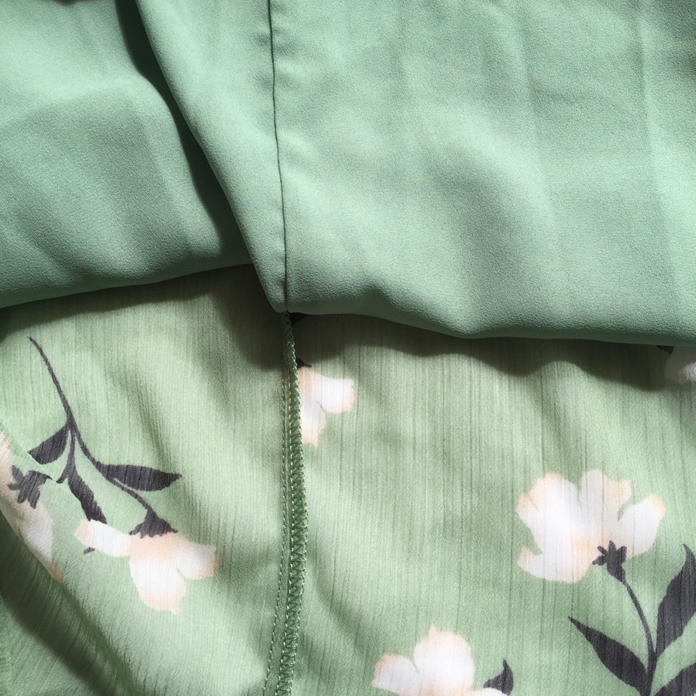 All in Favor Green Floral Print Dress - Picture 5 of 5